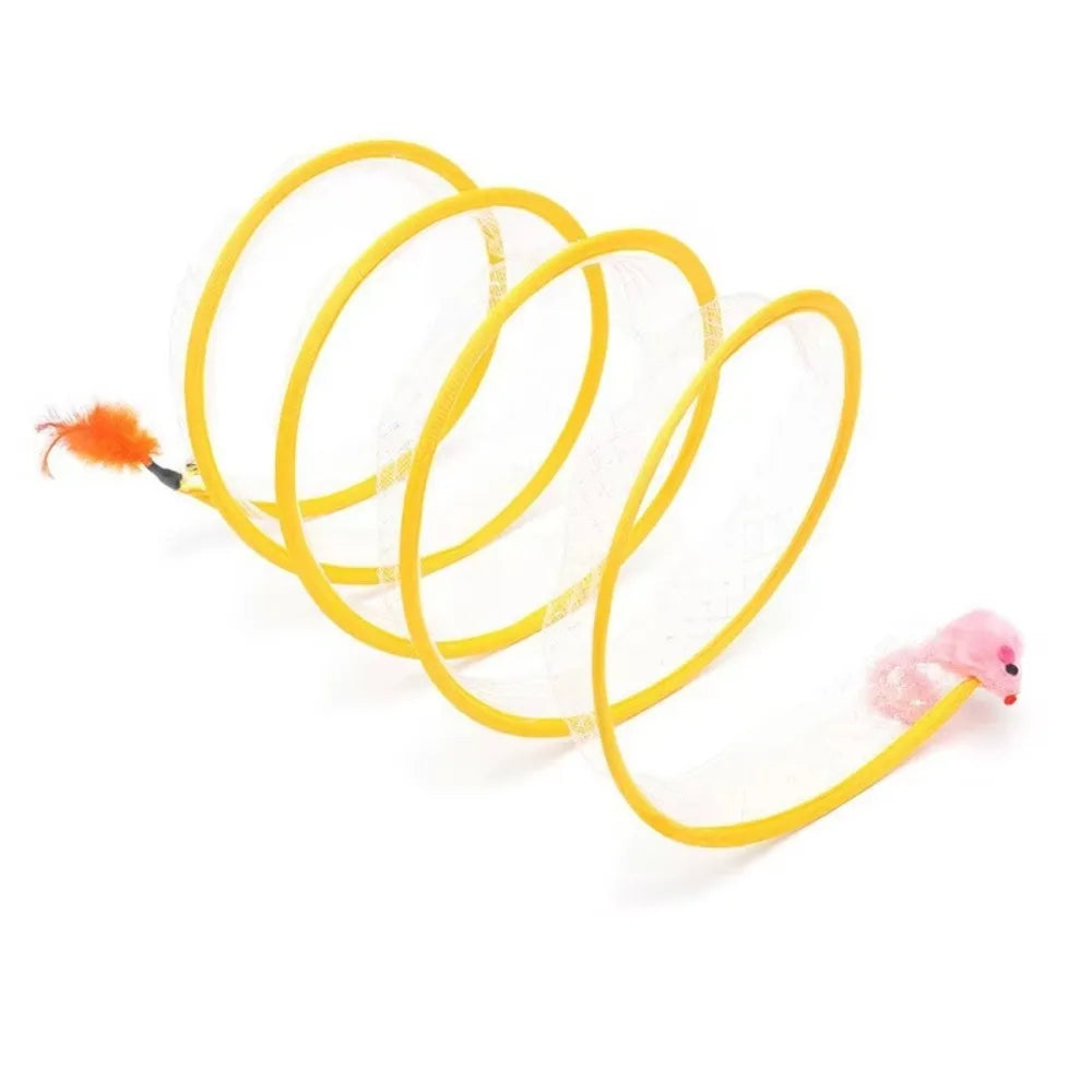 Collapsible S-Shaped Cat Tunnel