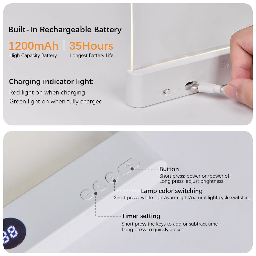 LED Flat Panel Reading Light