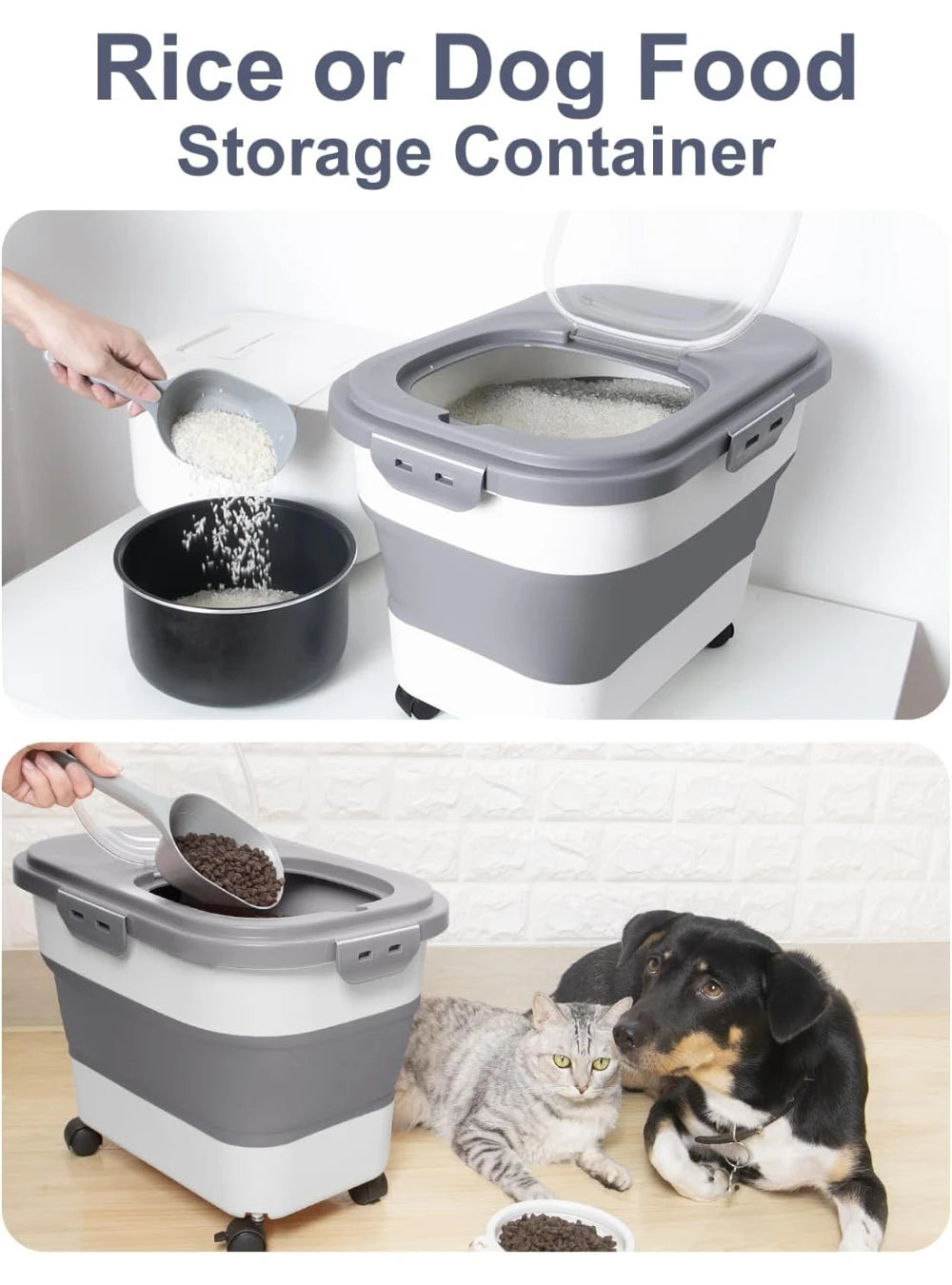 Foldable Food Storage with Wheels