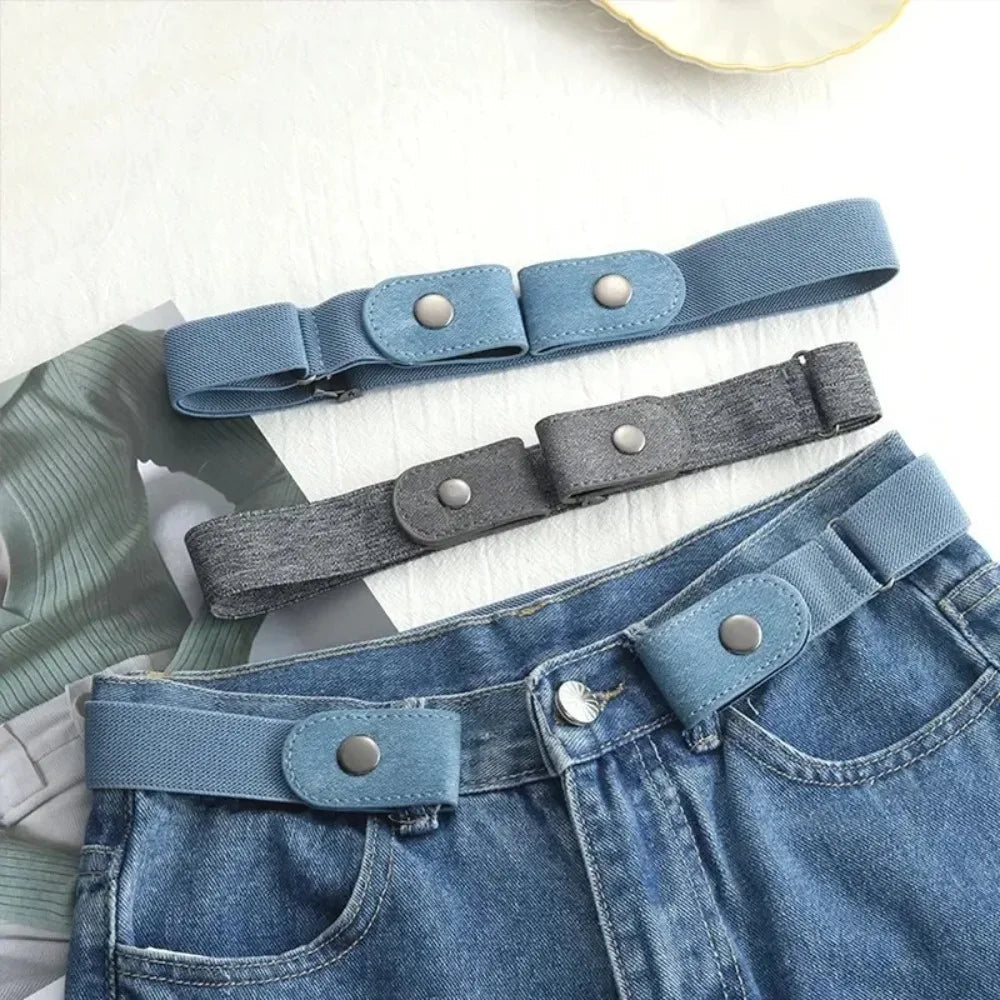 Invisible Elastic No-Buckle Belt
