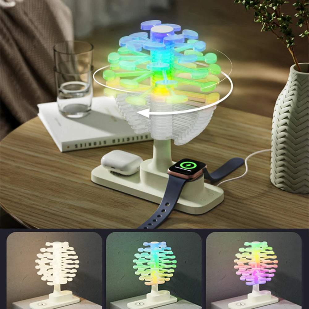 Spiral Tree Lamp with Wireless Charger