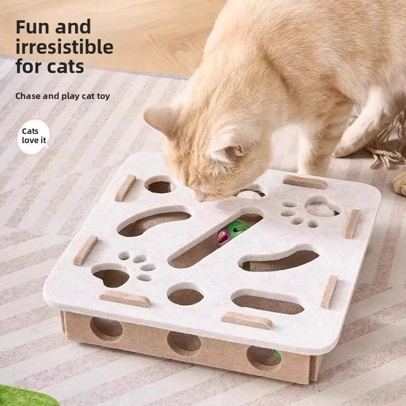 Felt Interactive Cat Puzzle Box