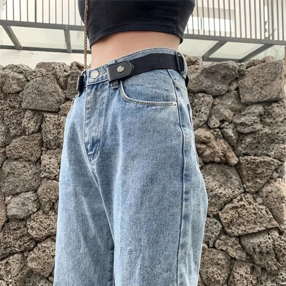 Invisible Elastic No-Buckle Belt