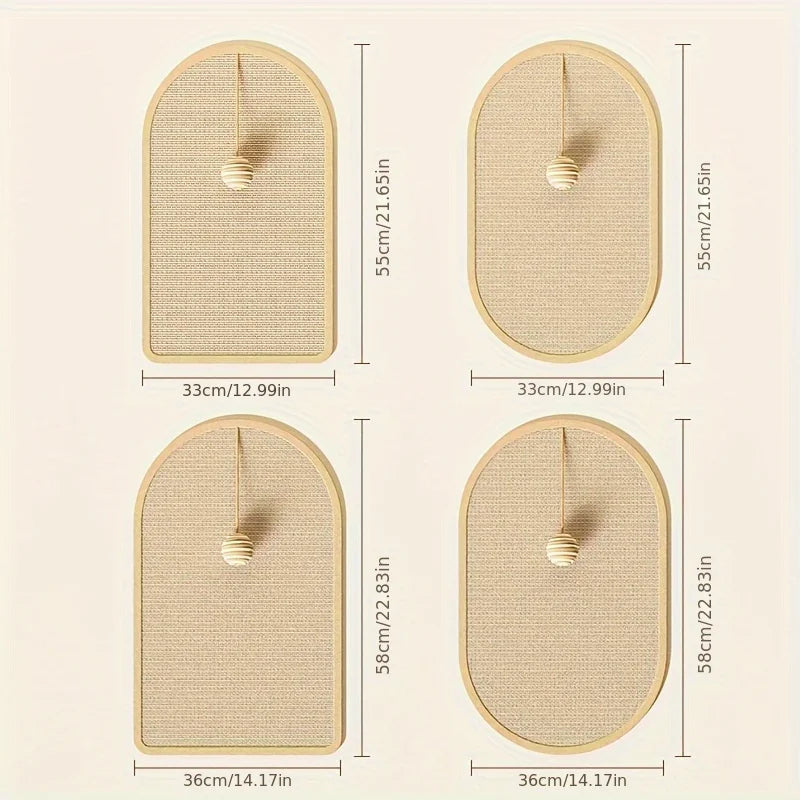 Sisal 3-in-1 Wall Cat Scratch Pad