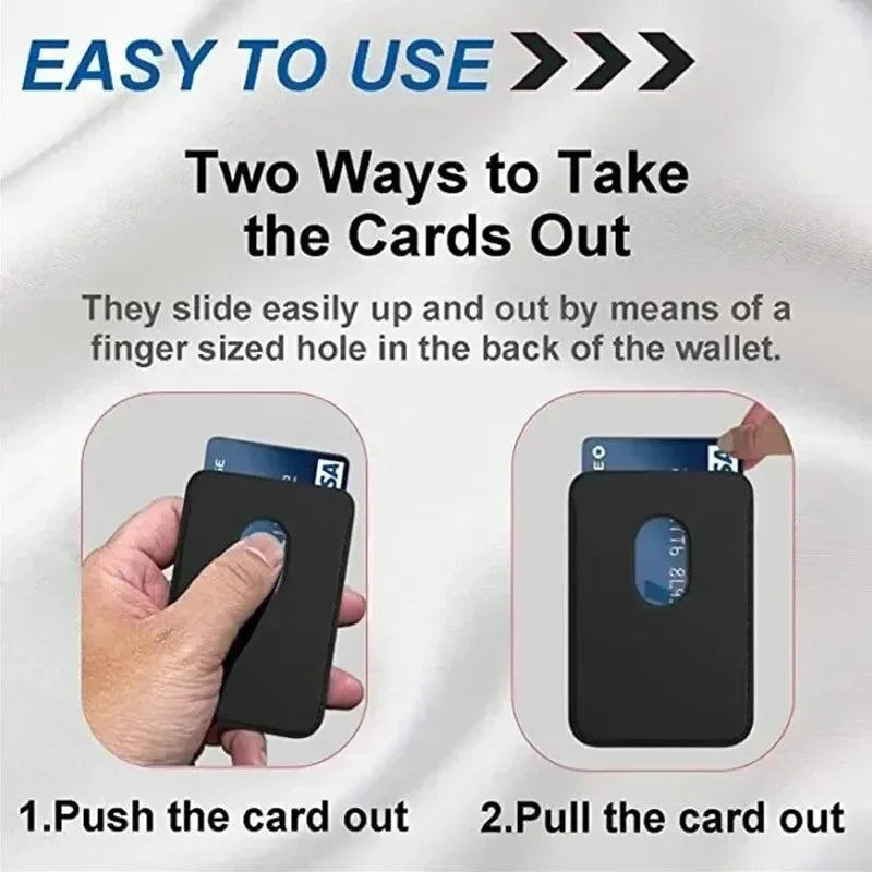 Magnetic Leather iPhone Card Holder