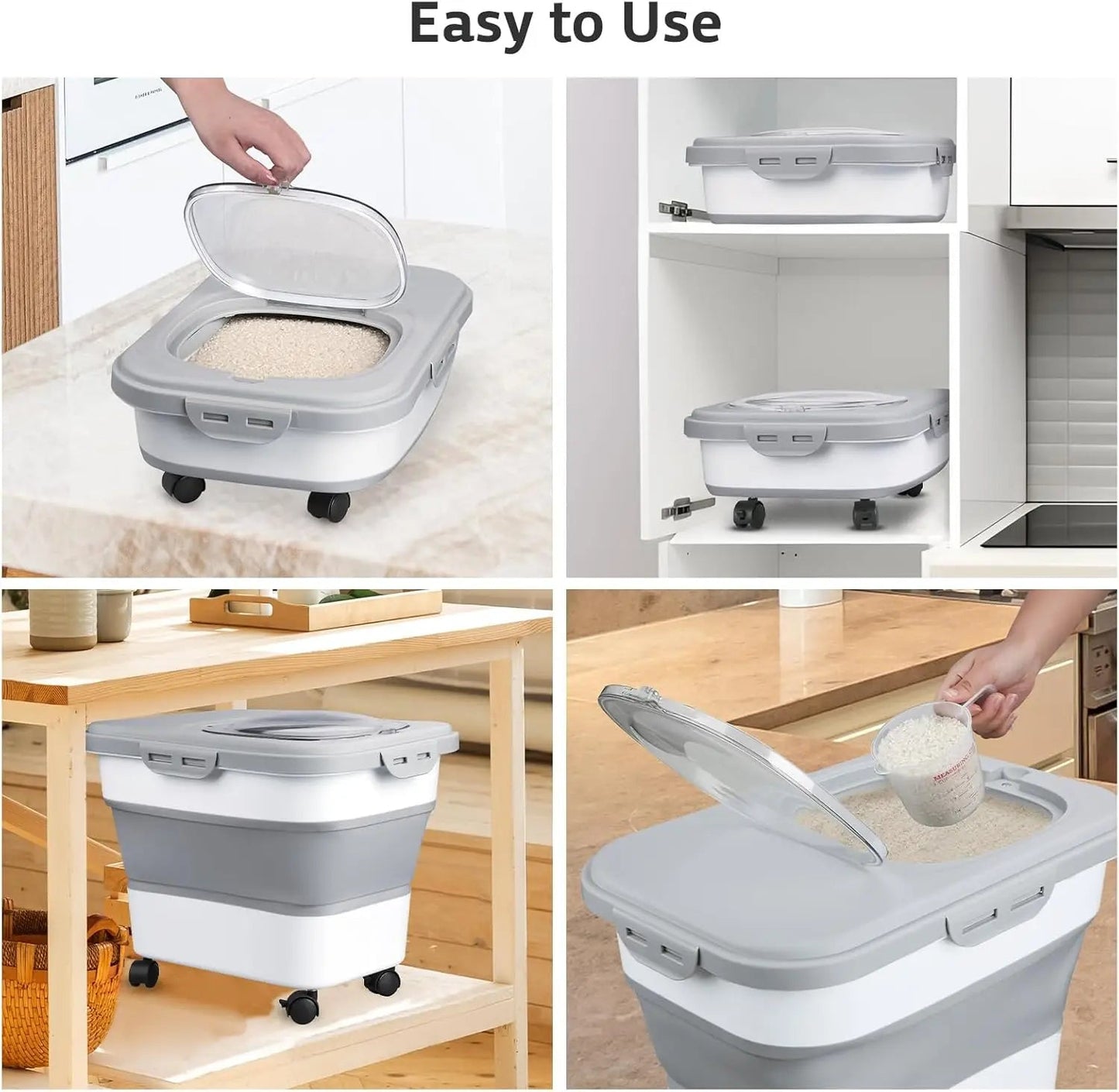 Foldable Food Storage with Wheels