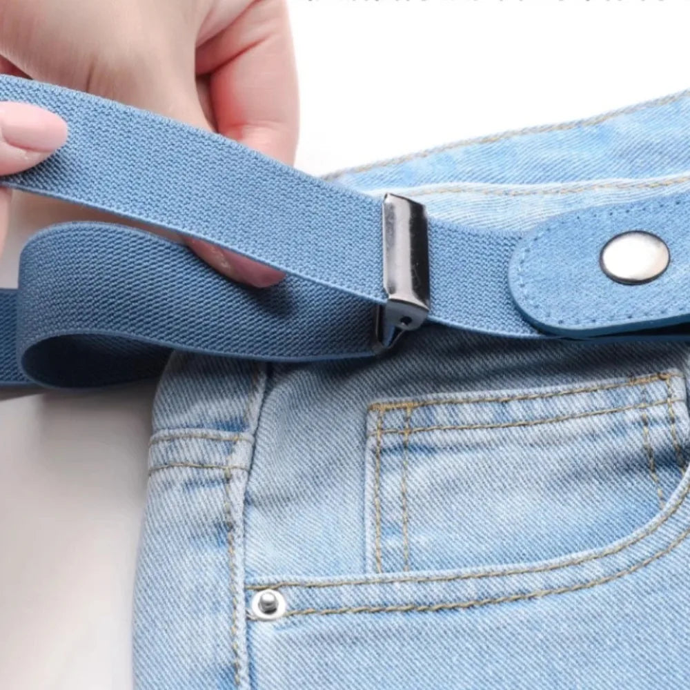 Invisible Elastic No-Buckle Belt
