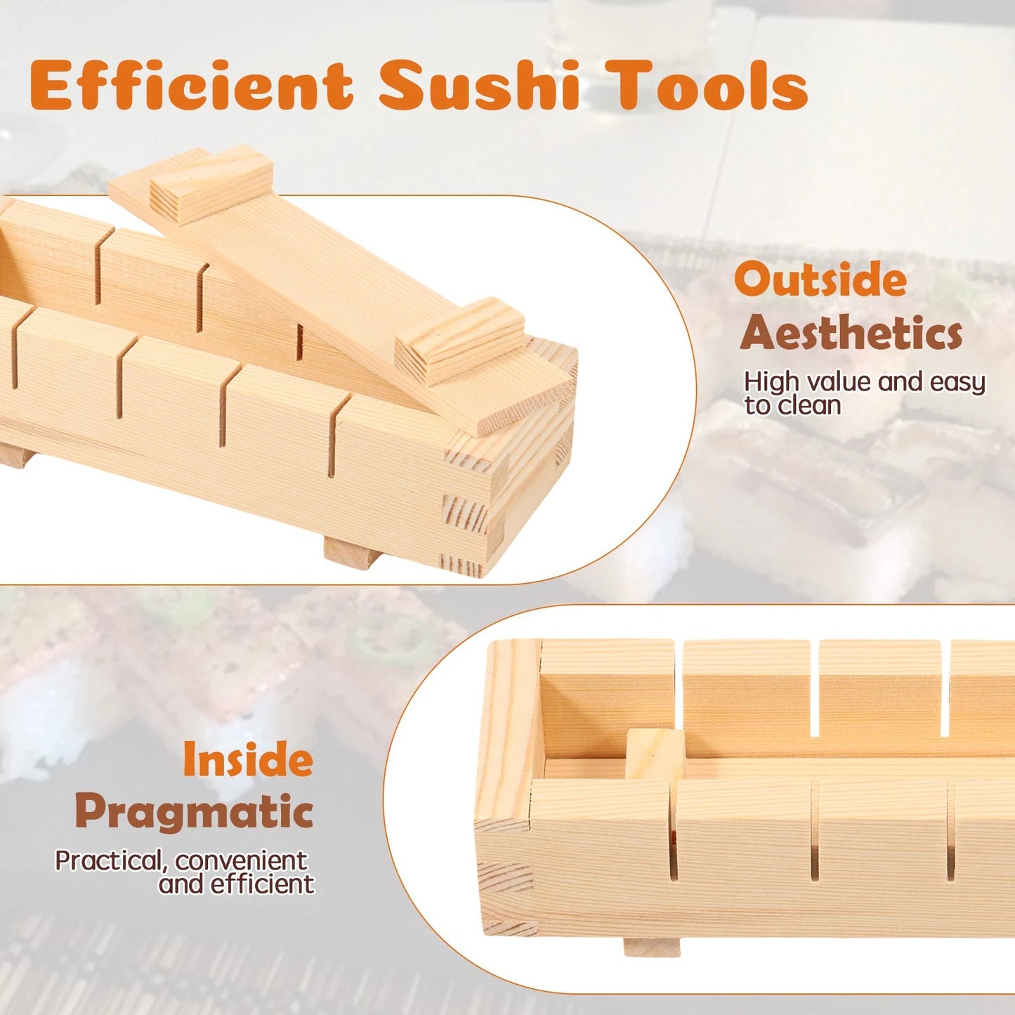 Wooden Sushi Maker Press Mold