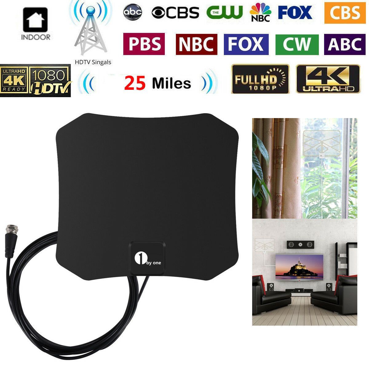 Clear HD Indoor TV Antenna