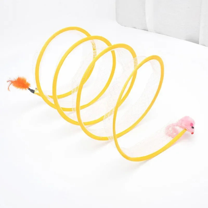 Collapsible S-Shaped Cat Tunnel